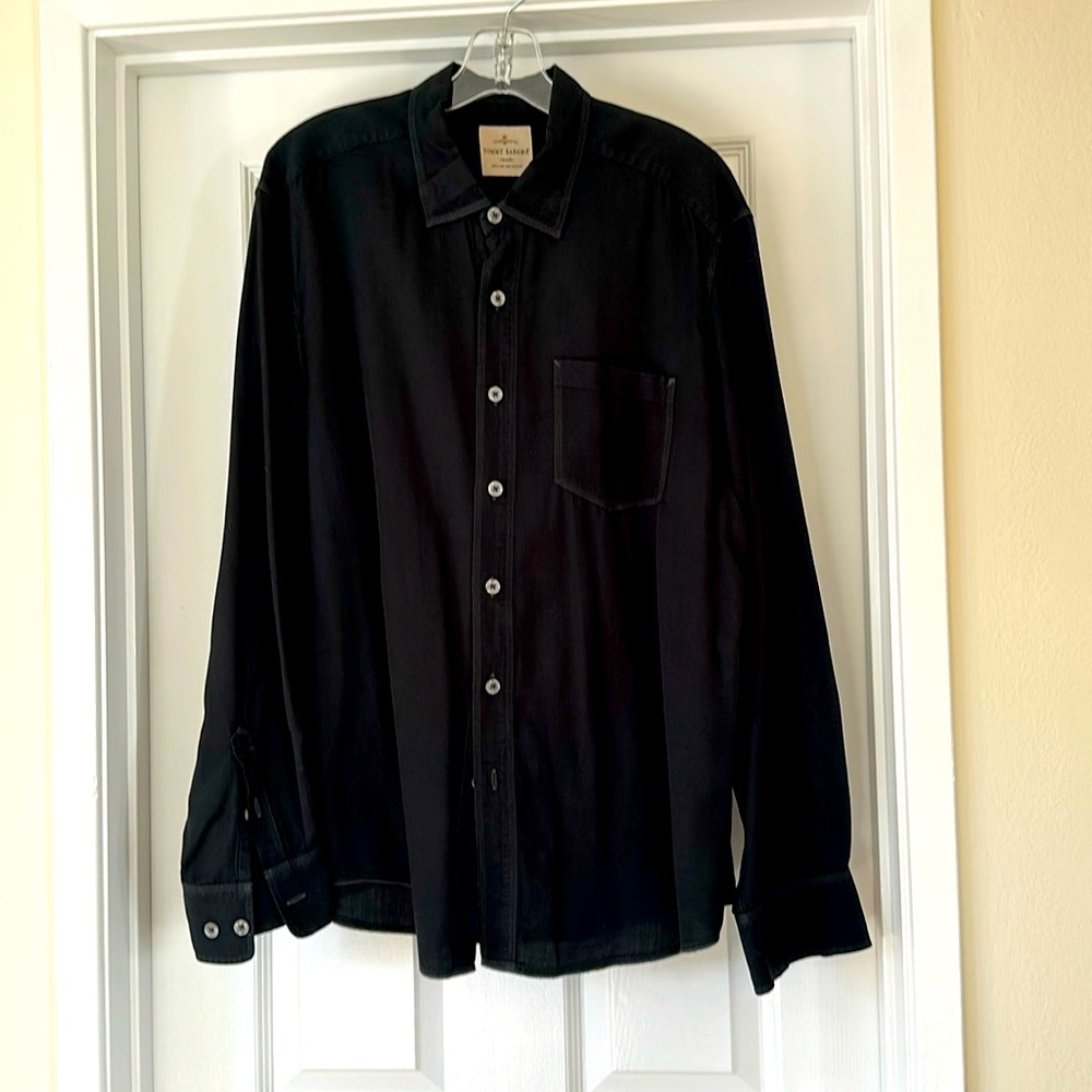 Tommy Bahama long sleeve black shirt
